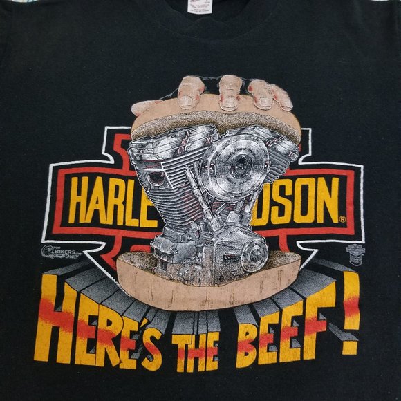 80s ハーレーT HERE'S THE BEEF レア 【公式通販】